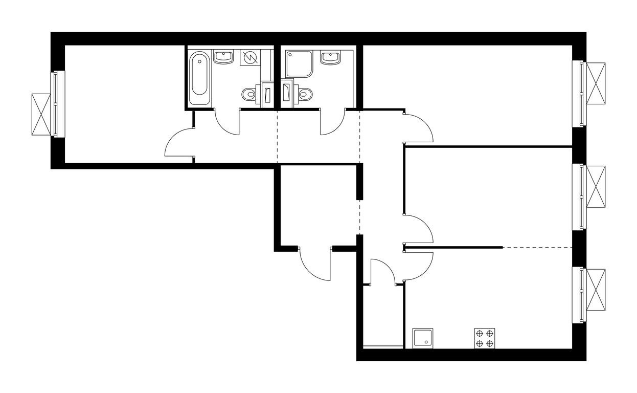 Продажа 3-комн. квартиры, 83,3 м² в ЖК «Восточное Бутово», Крымская улица, 13, рабочий посёлок Боброво, Ленинский городской округ, Московская область, Россия #1 Продажа 3-комн. квартиры, 83,3 м² в ЖК «Восточное Бутово», Крымская улица, 13, рабочий посёлок Боброво, Ленинский городской округ, Московская область, Россия #1