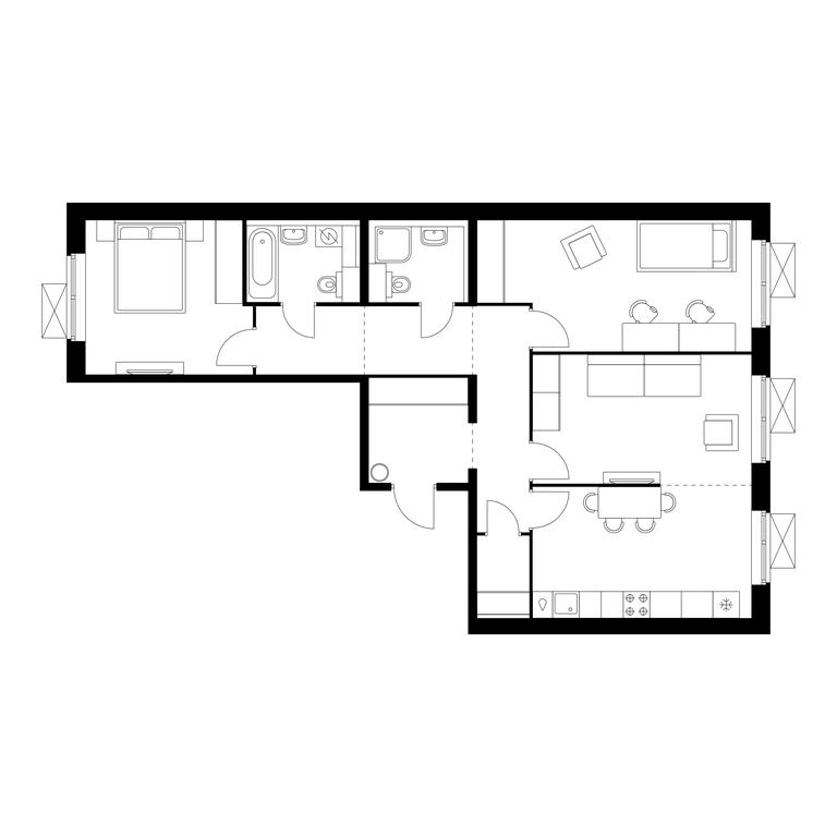 Продажа 3-комн. квартиры, 83,3 м² в ЖК «Восточное Бутово», Крымская улица, 13, рабочий посёлок Боброво, Ленинский городской округ, Московская область, Россия #2 Продажа 3-комн. квартиры, 83,3 м² в ЖК «Восточное Бутово», Крымская улица, 13, рабочий посёлок Боброво, Ленинский городской округ, Московская область, Россия #2
