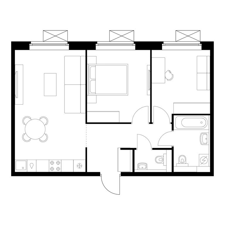 2-BD Apartment Sale, 55.8平方米 at Vostochnoe Butovo, Krymskaya Street, 13, rabochiy posyolok Bobrovo, Leninskiy City District, Moscow Region, Russia #2 2-BD Apartment Sale, 55.8平方米 at Vostochnoe Butovo, Krymskaya Street, 13, rabochiy posyolok Bobrovo, Leninskiy City District, Moscow Region, Russia #2