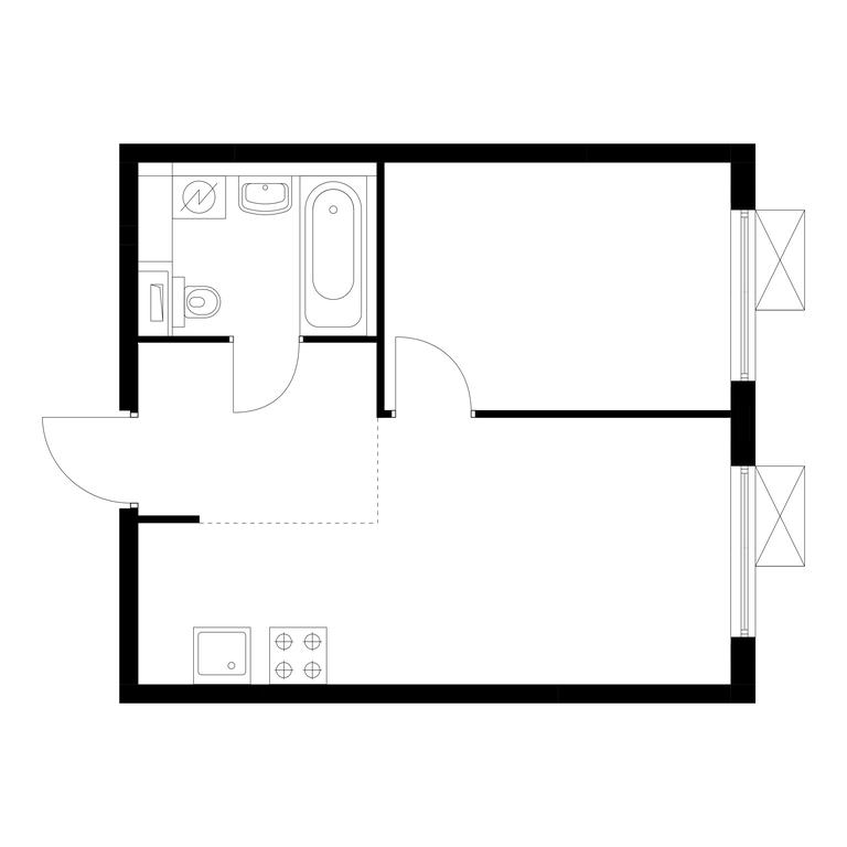 1-BD Apartment Sale, 31.9 sq. m. at Yunino, Mostotresta Street, 10, Scherbinka, Moscow, Russia #1 1-BD Apartment Sale, 31.9 sq. m. at Yunino, Mostotresta Street, 10, Scherbinka, Moscow, Russia #1