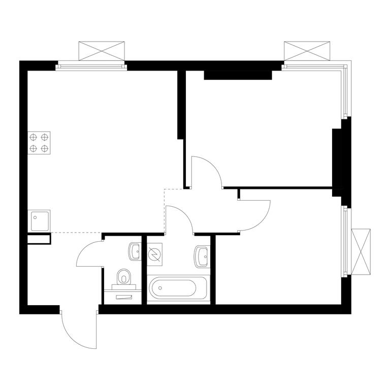 2-BD Apartment Sale, 47.9 sq. m. at Vtoroy Nagatinskiy, 2nd Nagatinsky Drive, 2к1, Moscow, Russia #1 2-BD Apartment Sale, 47.9 sq. m. at Vtoroy Nagatinskiy, 2nd Nagatinsky Drive, 2к1, Moscow, Russia #1