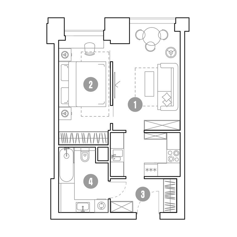 1-BD Apartment Sale, 41.2平方米 at Mirapolis, Mira Avenue, 222Ас9, Moscow, Russia #2 1-BD Apartment Sale, 41.2平方米 at Mirapolis, Mira Avenue, 222Ас9, Moscow, Russia #2