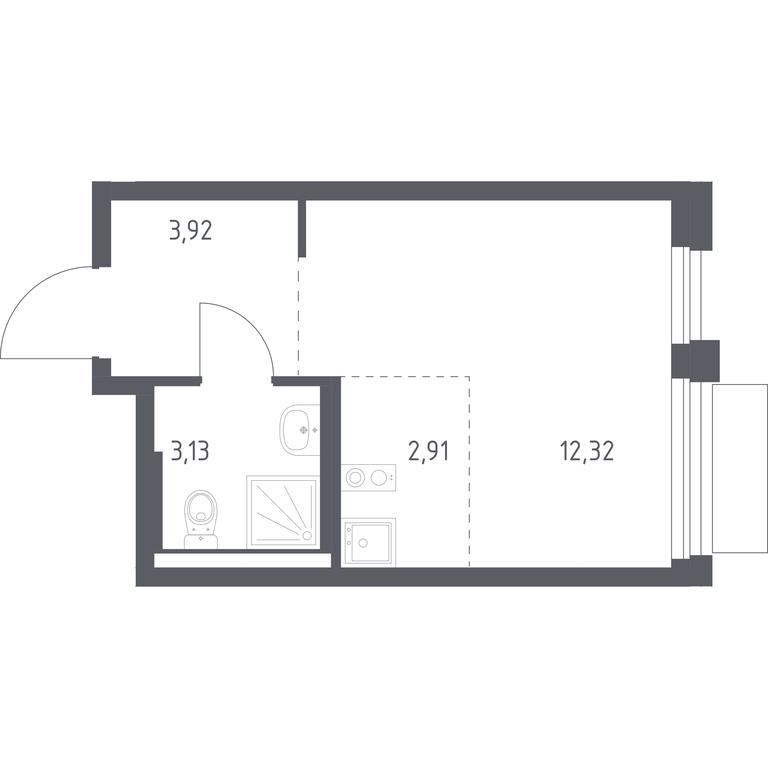 Apartment Sale, 22.28平方米 at Novoe Vnukovo, kvartal № 38, Kokoshkino Settlement, Moscow, Russia #1