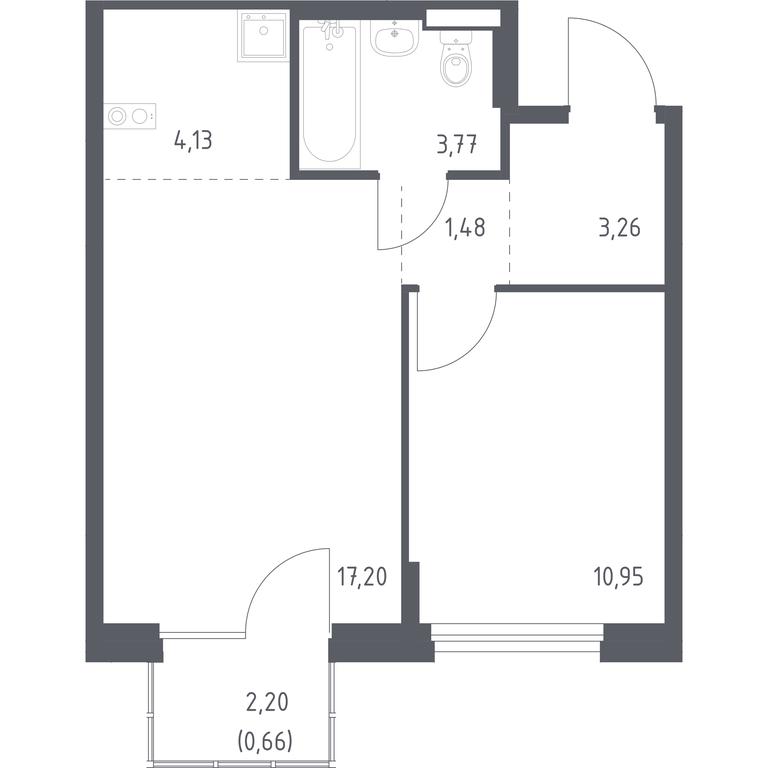 Apartment Sale, 41.45平方米 at Novoe Vnukovo, kvartal № 38, Kokoshkino Settlement, Moscow, Russia #1 Apartment Sale, 41.45平方米 at Novoe Vnukovo, kvartal № 38, Kokoshkino Settlement, Moscow, Russia #1