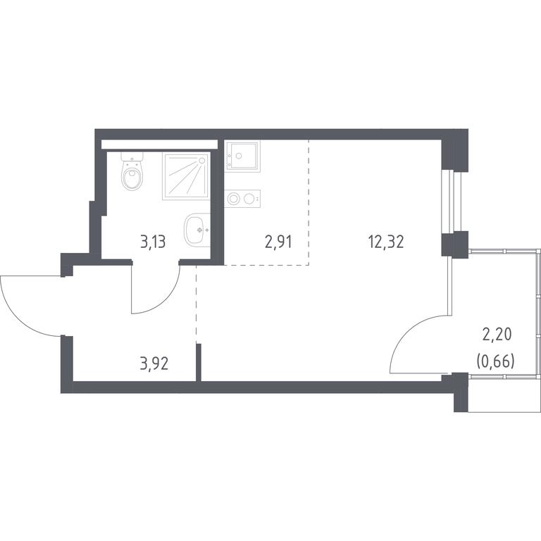 Apartment Sale, 22.94平方米 at Novoe Vnukovo, kvartal № 38, Kokoshkino Settlement, Moscow, Russia #1 Apartment Sale, 22.94平方米 at Novoe Vnukovo, kvartal № 38, Kokoshkino Settlement, Moscow, Russia #1