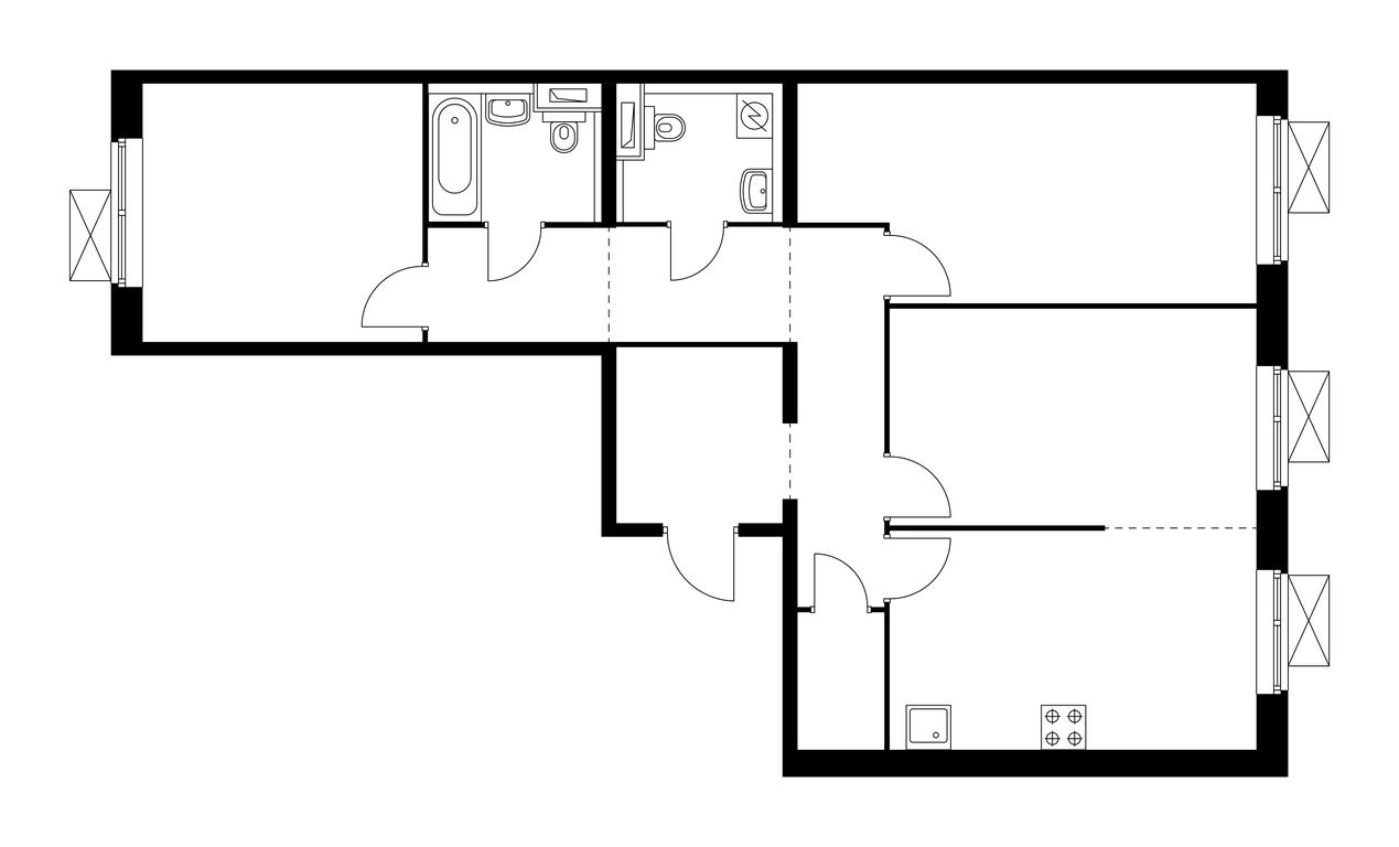 Продажа 3-комн. квартиры, 83,4 м² в ЖК «Восточное Бутово», Крымская улица, 13, рабочий посёлок Боброво, Ленинский городской округ, Московская область, Россия #1