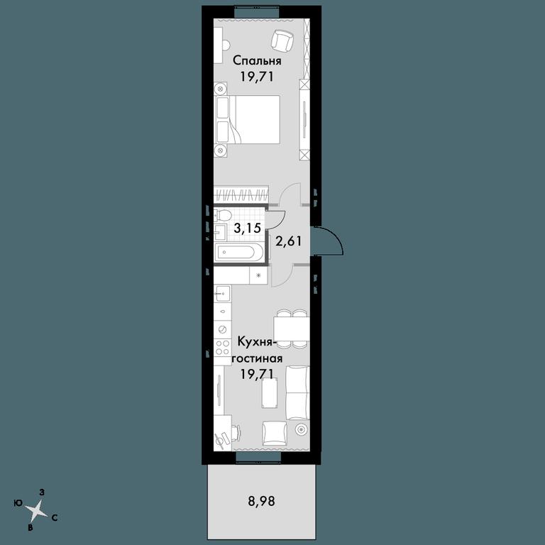 1-BD Apartment Sale, 45.3 sq. m. at Park Aprel, ulitsa Park Aprel, 1, Aprelevka, Naro-Fominskiy City District, Moscow Region, Russia #1 1-BD Apartment Sale, 45.3 sq. m. at Park Aprel, ulitsa Park Aprel, 1, Aprelevka, Naro-Fominskiy City District, Moscow Region, Russia #1