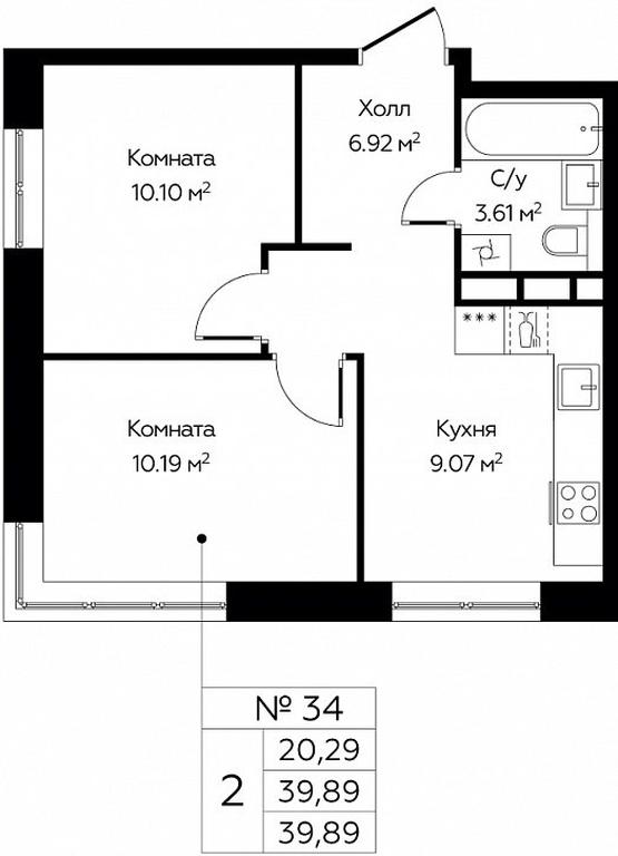 1-BD Apartment Sale, 39.89平方米 at Tsvetochnye Polyany City, kvartal № 165, Filimonkovskoye Municipal Formation, Moscow, Russia #1 1-BD Apartment Sale, 39.89平方米 at Tsvetochnye Polyany City, kvartal № 165, Filimonkovskoye Municipal Formation, Moscow, Russia #1