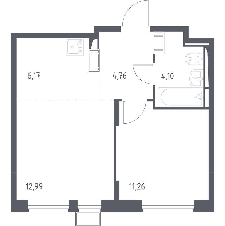 Apartment Sale, 39平方米 at Alkhimovo, Ryazanovskoe Highway, 31к1, Moscow, Russia #1