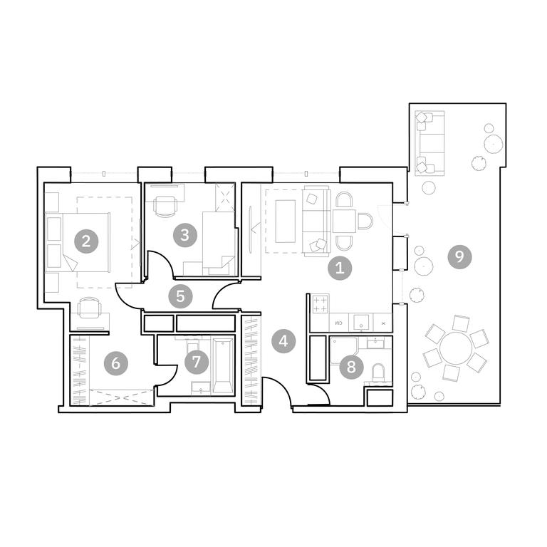 2-BD Apartment Sale, 88.8 sq. m. at Fiztekh-City, Новодачная улица, 67, Москва, Россия #2 2-BD Apartment Sale, 88.8 sq. m. at Fiztekh-City, Новодачная улица, 67, Москва, Россия #2