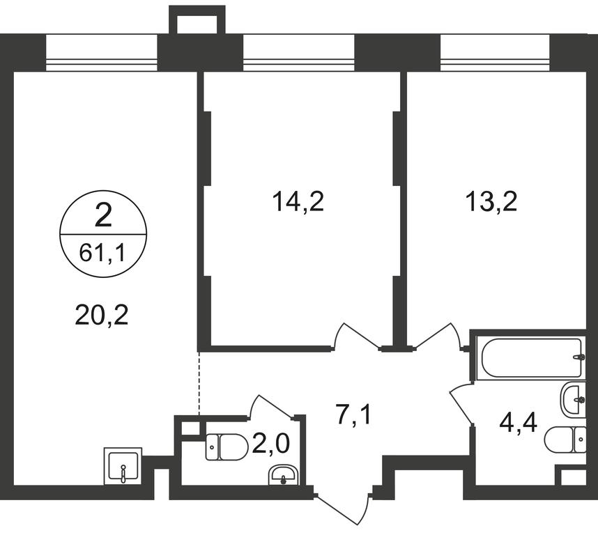 2-BD Apartment Sale, 61.1 sq. m. at Pervyi Moskovskiy, ulitsa Bianki, 1, Moskovskiy, Moscow, Russia #1 2-BD Apartment Sale, 61.1 sq. m. at Pervyi Moskovskiy, ulitsa Bianki, 1, Moskovskiy, Moscow, Russia #1