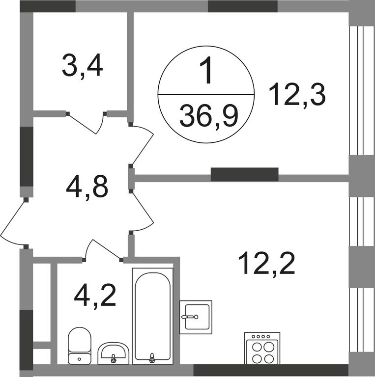 Apartment Sale, 36.9平方米 at Peredelkino Blizhnee, Korneya Chukovskogo Street, 1, Vnukovskoye Settlement, Moscow, Russia #1 Apartment Sale, 36.9平方米 at Peredelkino Blizhnee, Korneya Chukovskogo Street, 1, Vnukovskoye Settlement, Moscow, Russia #1