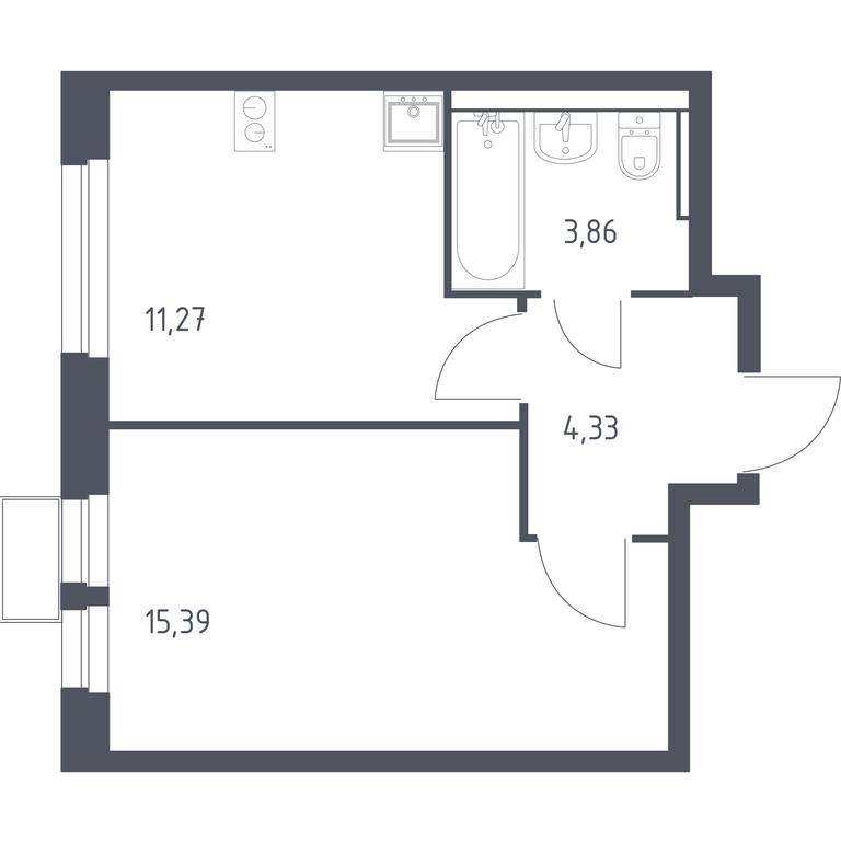 Apartment Sale, 34.3 sq. m. at Kvartal Ivakino, kvartal Ivakino, mikrorayon Klyazma-Starbeyevo, Khimki, Moscow Region, Russia #1 Apartment Sale, 34.3 sq. m. at Kvartal Ivakino, kvartal Ivakino, mikrorayon Klyazma-Starbeyevo, Khimki, Moscow Region, Russia #1