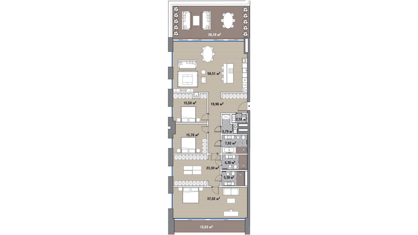 3-BD Apartment Sale, 207.57平方米 at Vishnevyi Sad, Mosfilmovskaya Street, 1А, Moscow, Russia #1 3-BD Apartment Sale, 207.57平方米 at Vishnevyi Sad, Mosfilmovskaya Street, 1А, Moscow, Russia #1