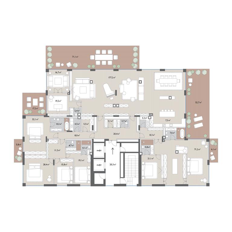 6-BD Apartment Sale, 661 sq. m. at Vishnevyi Sad, Mosfilmovskaya Street, 1А, Moscow, Russia #1 6-BD Apartment Sale, 661 sq. m. at Vishnevyi Sad, Mosfilmovskaya Street, 1А, Moscow, Russia #1