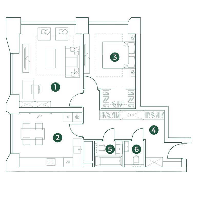 1-BD Apartment Sale, 72.2 sq. m. at Very, Botanicheskaya Street, 29, Moscow, Russia #1 1-BD Apartment Sale, 72.2 sq. m. at Very, Botanicheskaya Street, 29, Moscow, Russia #1