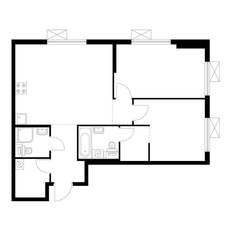 2-BD Apartment Sale, 63.6 sq. m. at Yunino, Mostotresta Street, 10, Scherbinka, Moscow, Russia #1 2-BD Apartment Sale, 63.6 sq. m. at Yunino, Mostotresta Street, 10, Scherbinka, Moscow, Russia #1