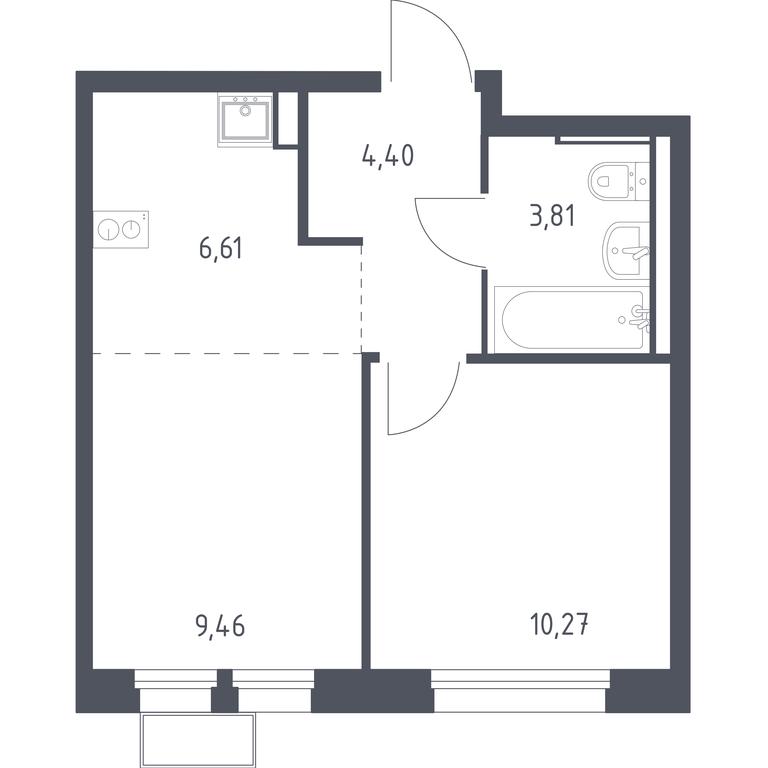 Apartment Sale, 34.1 sq. m. at Kvartal Ivakino, kvartal Ivakino, mikrorayon Klyazma-Starbeyevo, Khimki, Moscow Region, Russia #2 Apartment Sale, 34.1 sq. m. at Kvartal Ivakino, kvartal Ivakino, mikrorayon Klyazma-Starbeyevo, Khimki, Moscow Region, Russia #2