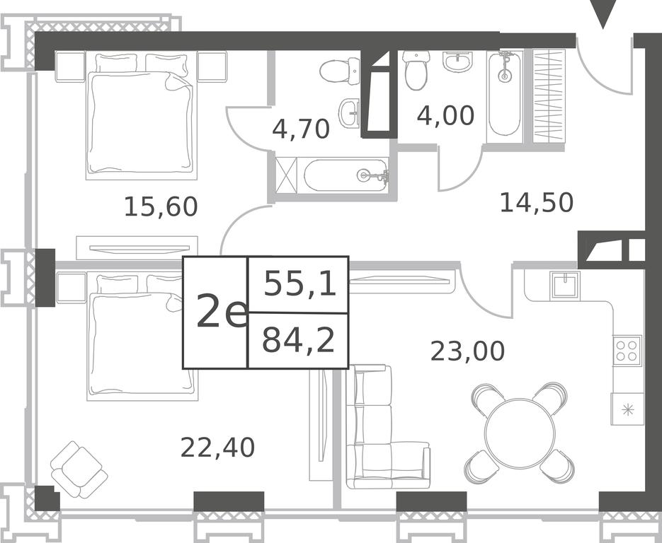 3-BD Apartment Sale, 85.8 sq. m. at Will Towers, Minskaya Street, 1/1соор1, Moscow, Russia #1 3-BD Apartment Sale, 85.8 sq. m. at Will Towers, Minskaya Street, 1/1соор1, Moscow, Russia #1