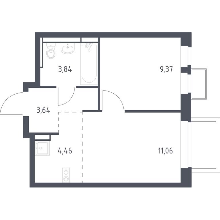 Apartment Sale, 32.37 sq. m. at Novoe Vidnoe, Kalinovka Village, Leninskiy City District, Moscow Region, Russia #1 Apartment Sale, 32.37 sq. m. at Novoe Vidnoe, Kalinovka Village, Leninskiy City District, Moscow Region, Russia #1