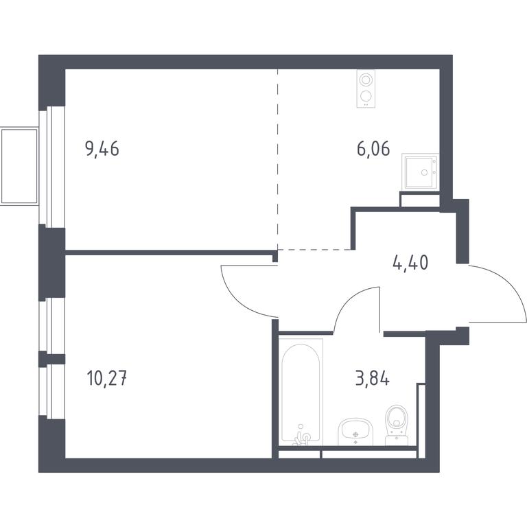Apartment Sale, 34.03平方米 at Novoe Vidnoe, Kalinovka Village, Leninskiy City District, Moscow Region, Russia #1 Apartment Sale, 34.03平方米 at Novoe Vidnoe, Kalinovka Village, Leninskiy City District, Moscow Region, Russia #1