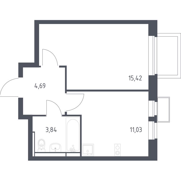 Apartment Sale, 34.98 sq. m. at Novoe Vidnoe, Kalinovka Village, Leninskiy City District, Moscow Region, Russia #1 Apartment Sale, 34.98 sq. m. at Novoe Vidnoe, Kalinovka Village, Leninskiy City District, Moscow Region, Russia #1