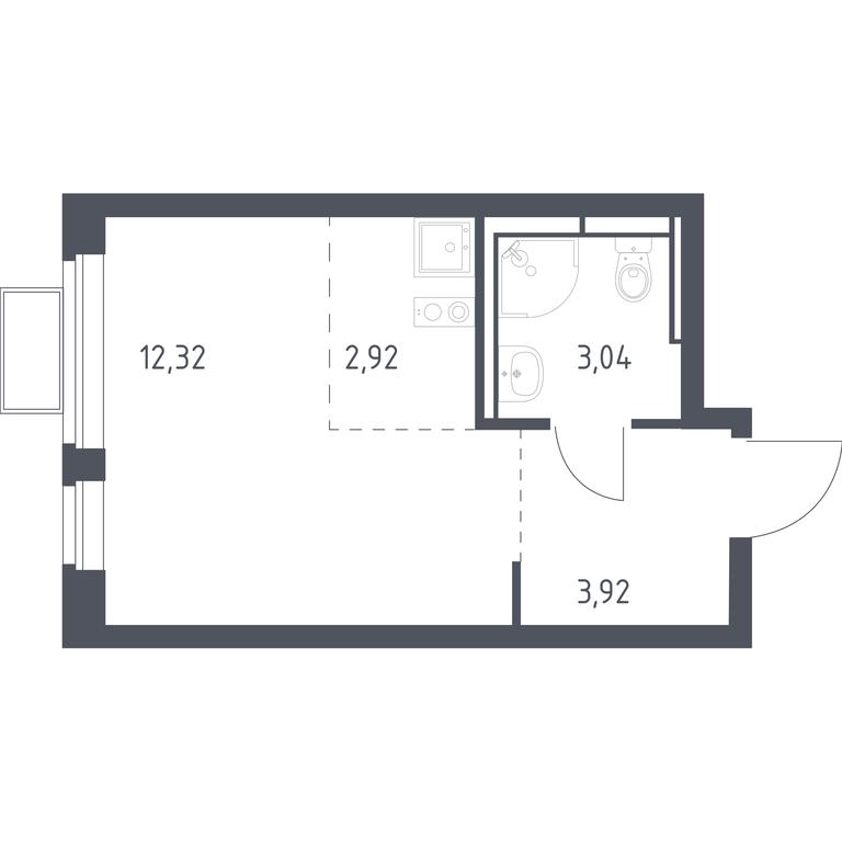 Apartment Sale, 22.2 sq. m. at Novoe Vidnoe, Kalinovka Village, Leninskiy City District, Moscow Region, Russia #1 Apartment Sale, 22.2 sq. m. at Novoe Vidnoe, Kalinovka Village, Leninskiy City District, Moscow Region, Russia #1