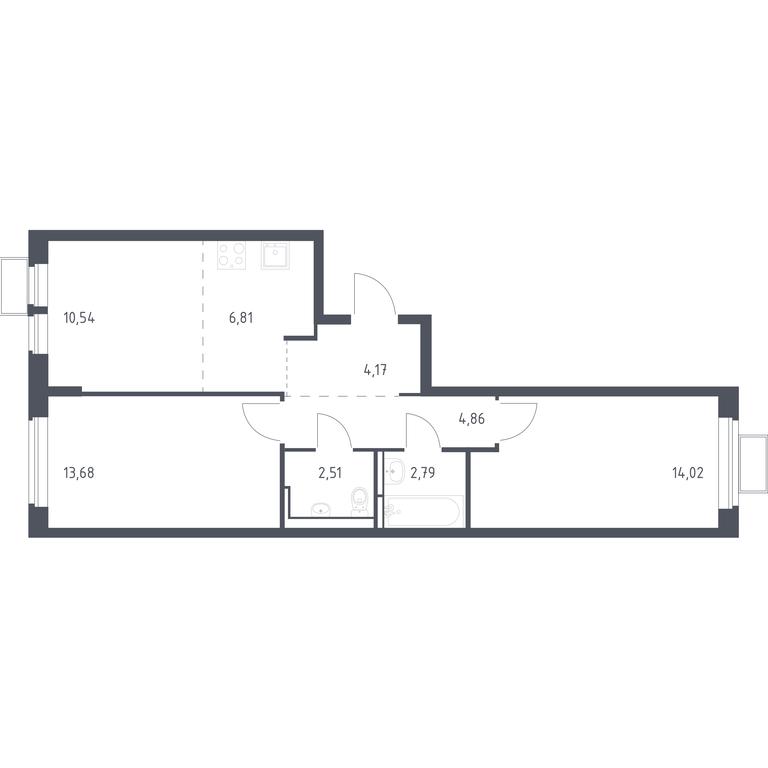 1-BD Apartment Sale, 59.38 sq. m. at Novoe Vidnoe, Kalinovka Village, Leninskiy City District, Moscow Region, Russia #1 1-BD Apartment Sale, 59.38 sq. m. at Novoe Vidnoe, Kalinovka Village, Leninskiy City District, Moscow Region, Russia #1