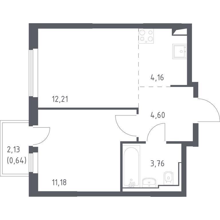 Apartment Sale, 36.55 sq. m. at Ostafevo, Ostafyevskoe Highway, 12к1, Ryazanovskoe Settlement, Moscow, Russia #1 Apartment Sale, 36.55 sq. m. at Ostafevo, Ostafyevskoe Highway, 12к1, Ryazanovskoe Settlement, Moscow, Russia #1