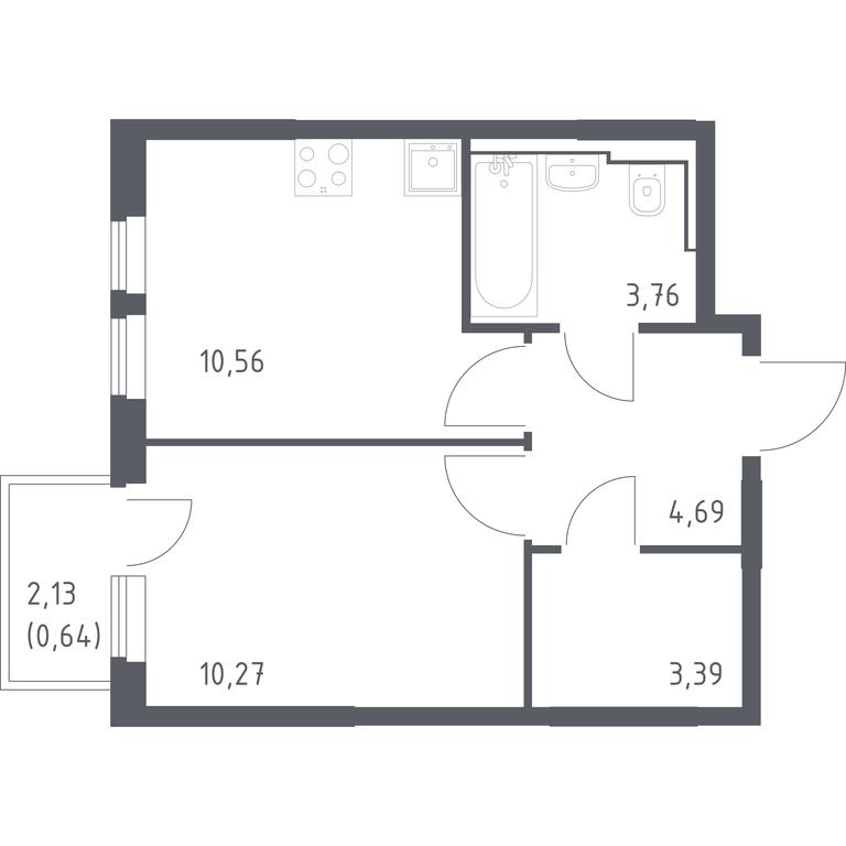 Продажа квартиры, 33,31 м² в ЖК «Остафьево», Остафьевское шоссе, 12к1, поселение Рязановское, Москва, Россия #1