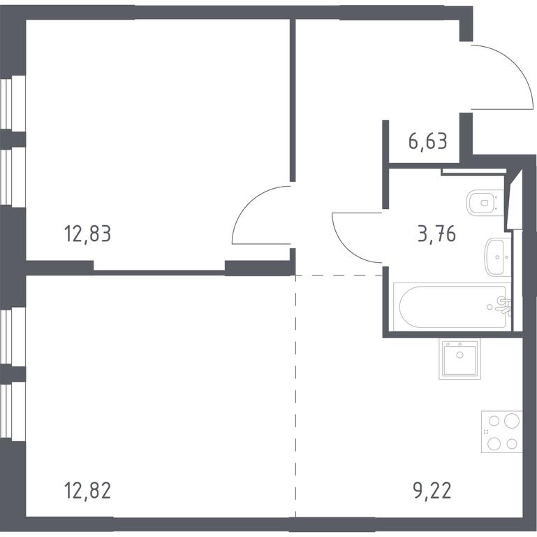 Продажа 1-комн. квартиры, 45,26 м² в ЖК «Остафьево», Остафьевское шоссе, 12к1, поселение Рязановское, Москва, Россия #1