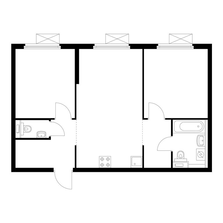 2-BD Apartment Sale, 58.31 sq. m. at Pervyi Dubrovskiy, Novoostapovskaya Street, 1с4, Moscow, Russia #1 2-BD Apartment Sale, 58.31 sq. m. at Pervyi Dubrovskiy, Novoostapovskaya Street, 1с4, Moscow, Russia #1