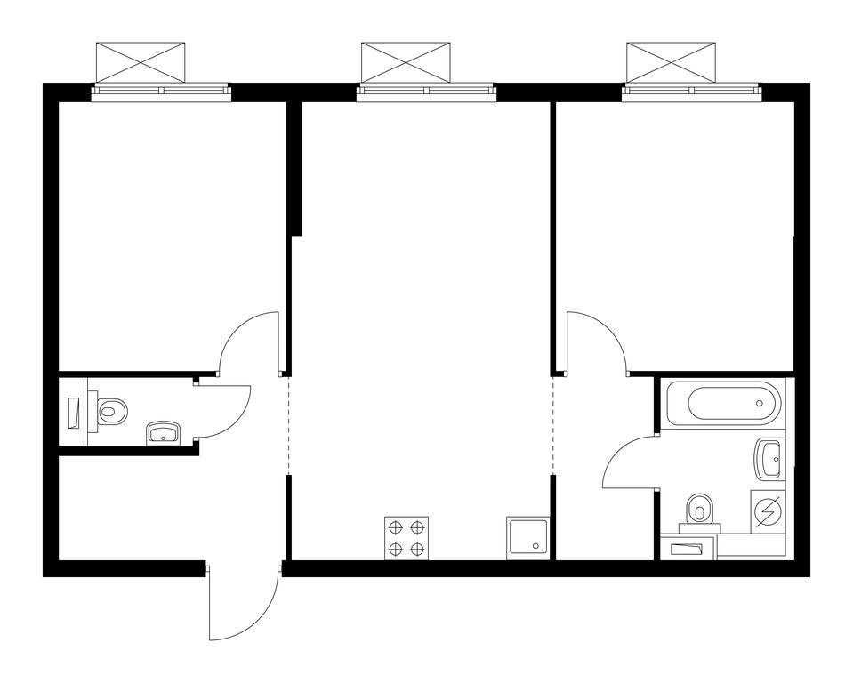 2-BD Apartment Sale, 57.2 sq. m. at Perovskoe 2, Perovskoye Highway, 4с2, Moscow, Russia #1 2-BD Apartment Sale, 57.2 sq. m. at Perovskoe 2, Perovskoye Highway, 4с2, Moscow, Russia #1