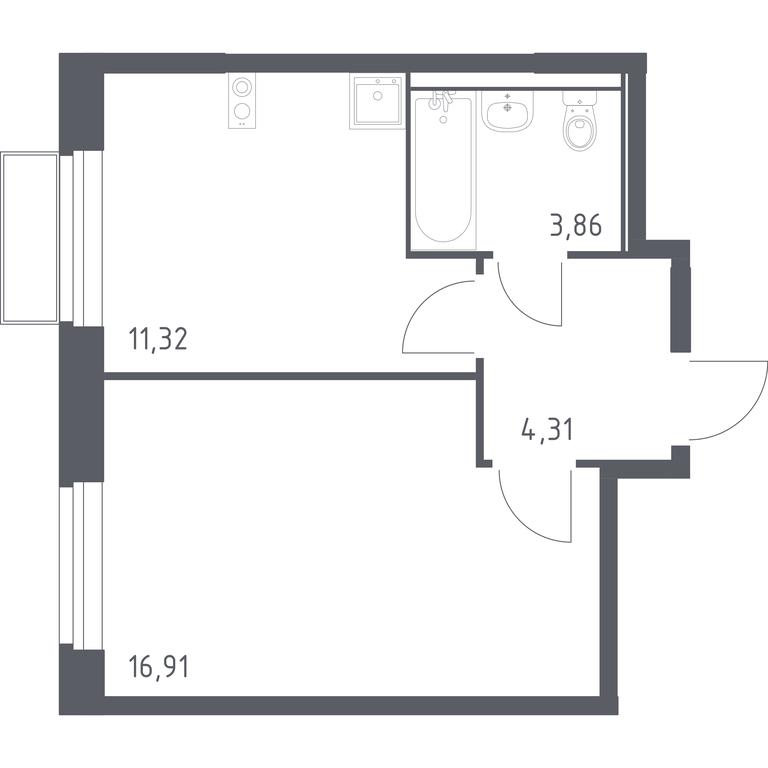 Apartment Sale, 36.4平方米 at Kvartal Marino, kvartal № 175, 1с1, Filimonkovskoye Municipal Formation, Moscow, Russia #1 Apartment Sale, 36.4平方米 at Kvartal Marino, kvartal № 175, 1с1, Filimonkovskoye Municipal Formation, Moscow, Russia #1