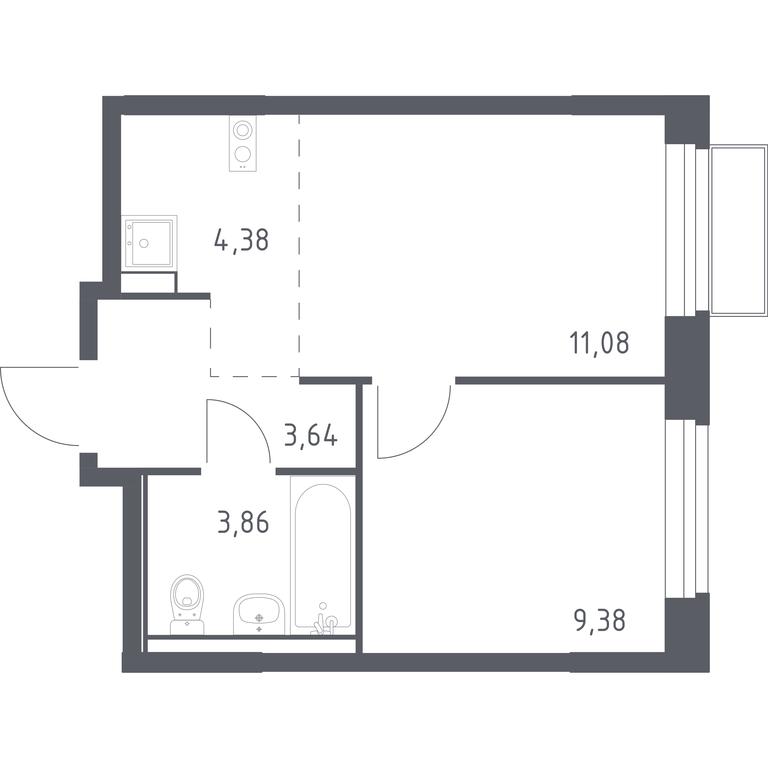 Apartment Sale, 32.34 sq. m. at Kvartal Marino, kvartal № 175, 1с1, Filimonkovskoye Municipal Formation, Moscow, Russia #1
