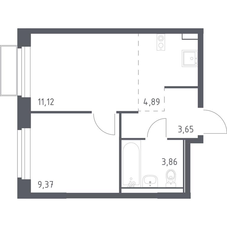 Apartment Sale, 32.89平方米 at Kvartal Marino, kvartal № 175, 1с1, Filimonkovskoye Municipal Formation, Moscow, Russia #1 Apartment Sale, 32.89平方米 at Kvartal Marino, kvartal № 175, 1с1, Filimonkovskoye Municipal Formation, Moscow, Russia #1