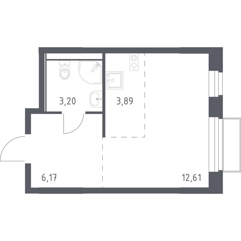 Продажа квартиры, 25,87 м² в ЖК «Квартал Марьино», квартал № 175, 1с1, поселение Филимонковское, Москва, Россия #1