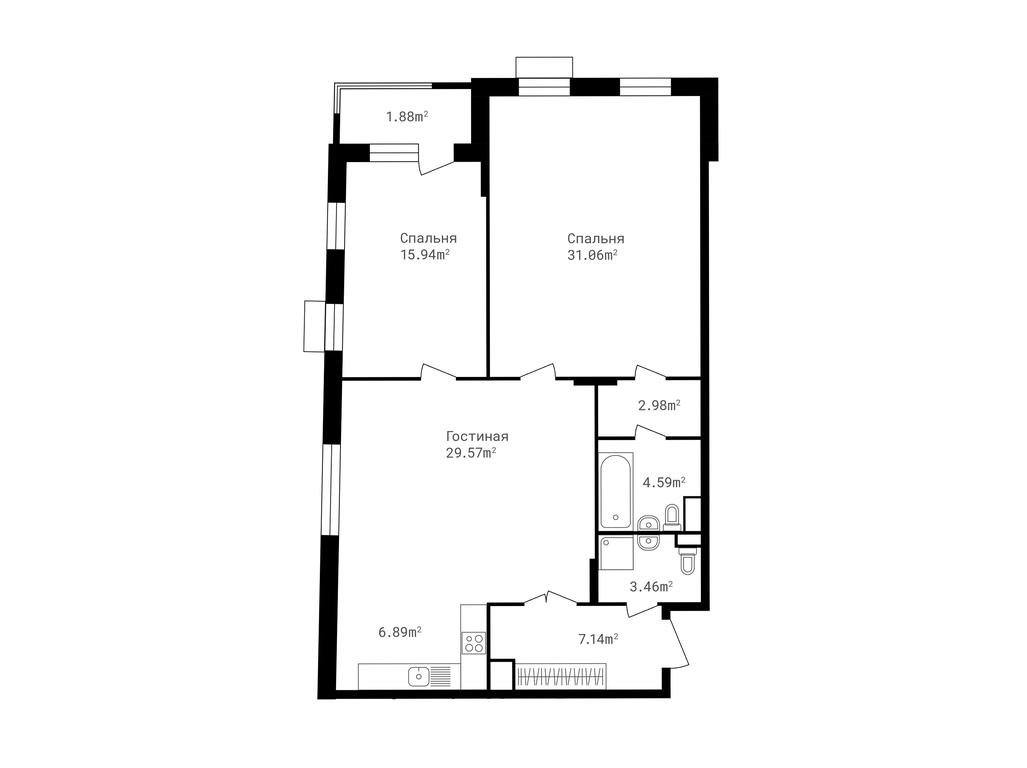 2-BD Apartment Sale, 104.7 sq. m. at Tochka Otschiota, derevnya Zhukovka, 53, Odintsovskiy City District, Moscow Region, Russia #1 2-BD Apartment Sale, 104.7 sq. m. at Tochka Otschiota, derevnya Zhukovka, 53, Odintsovskiy City District, Moscow Region, Russia #1