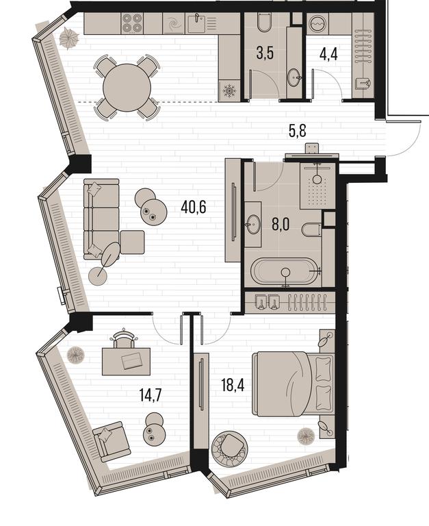 2-BD Apartment Sale, 97 sq. m. at High Life, Letnikovskaya Street, 11/10с1, Moscow, Russia #1 2-BD Apartment Sale, 97 sq. m. at High Life, Letnikovskaya Street, 11/10с1, Moscow, Russia #1