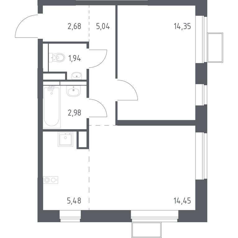 Apartment Sale, 46.5平方米 at Alkhimovo, Ryazanovskoe Highway, 31к1, Moscow, Russia #1