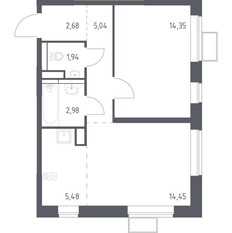 Apartment Sale, 46.92 sq. m. at Alkhimovo, Ryazanovskoe Highway, 31к1, Moscow, Russia #1