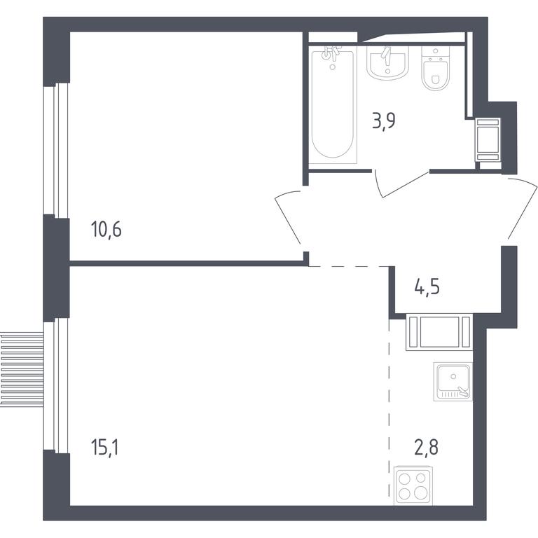 Apartment Sale, 36.6 sq. m. at Mytishchi Park, Silikatnaya ulitsa, 41к3, Mytischi, Moscow Region, Russia #1 Apartment Sale, 36.6 sq. m. at Mytishchi Park, Silikatnaya ulitsa, 41к3, Mytischi, Moscow Region, Russia #1
