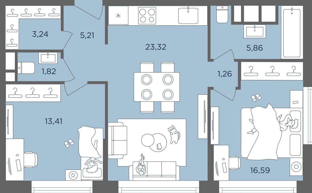1-BD Apartment Sale, 70.71 sq. m. at Headliner, Shmitovsky Drive, 39, Moscow, Russia #2 1-BD Apartment Sale, 70.71 sq. m. at Headliner, Shmitovsky Drive, 39, Moscow, Russia #2