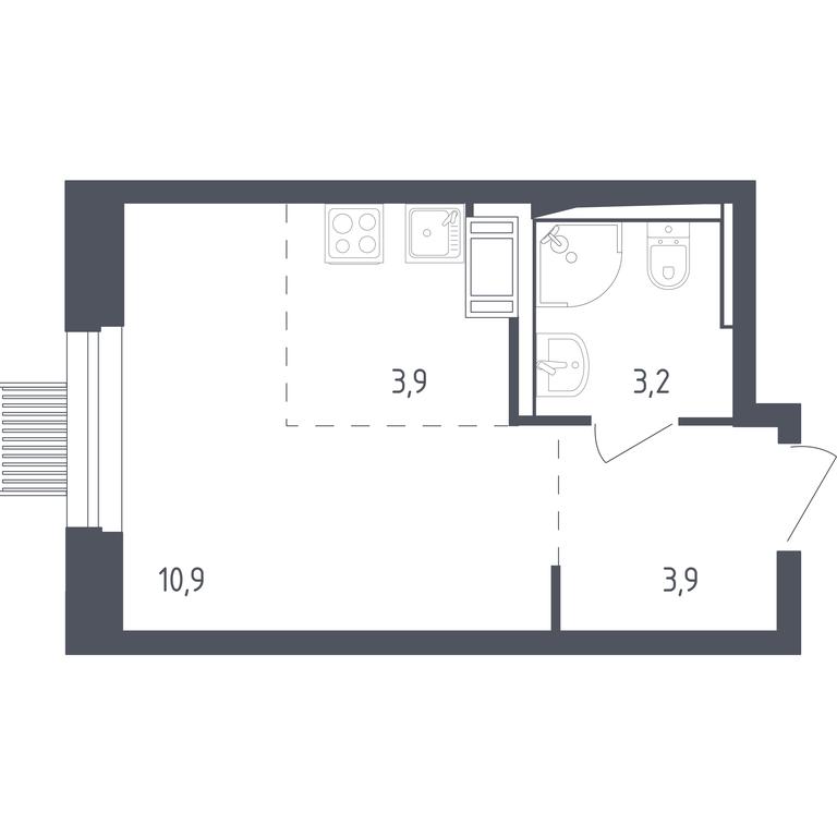 Apartment Sale, 21.5 sq. m. at Mytishchi Park, Silikatnaya ulitsa, 41к3, Mytischi, Moscow Region, Russia #1 Apartment Sale, 21.5 sq. m. at Mytishchi Park, Silikatnaya ulitsa, 41к3, Mytischi, Moscow Region, Russia #1