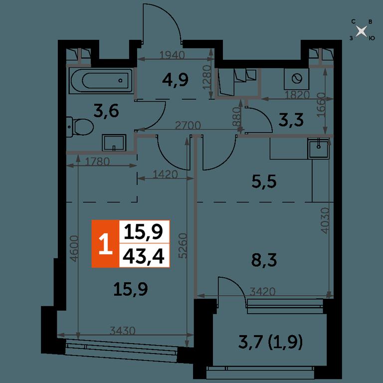Продажа 1-комн. квартиры, 43,4 м² в ЖК «Роттердам», Варшавское шоссе, 37Ак1с2, Москва, Россия #1 Продажа 1-комн. квартиры, 43,4 м² в ЖК «Роттердам», Варшавское шоссе, 37Ак1с2, Москва, Россия #1