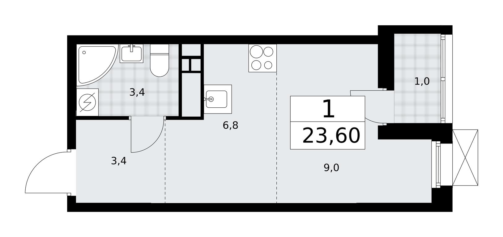 Apartment Sale, 23.6平方米 at Buninskie Kvartaly, Akademika Semyonova Street, 22, Moscow, Russia #1 Apartment Sale, 23.6平方米 at Buninskie Kvartaly, Akademika Semyonova Street, 22, Moscow, Russia #1