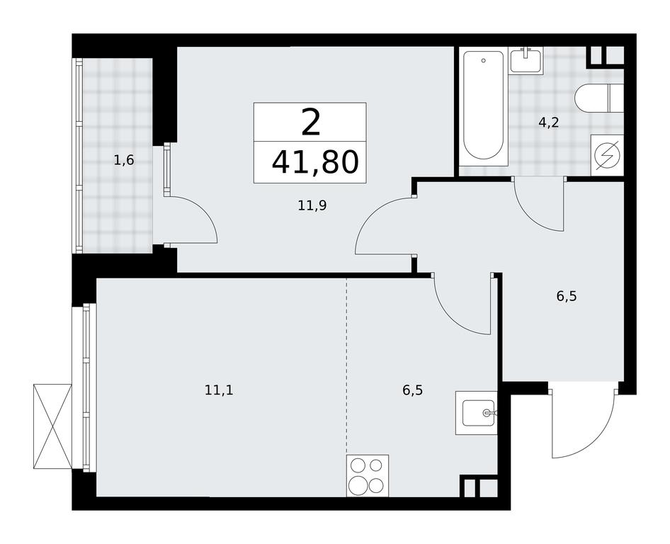1-BD Apartment Sale, 41.8平方米 at Buninskie Kvartaly, Akademika Semyonova Street, 22, Moscow, Russia #2 1-BD Apartment Sale, 41.8平方米 at Buninskie Kvartaly, Akademika Semyonova Street, 22, Moscow, Russia #2