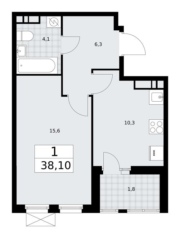 Apartment Sale, 38.1平方米 at Buninskie Kvartaly, Akademika Semyonova Street, 22, Moscow, Russia #2 Apartment Sale, 38.1平方米 at Buninskie Kvartaly, Akademika Semyonova Street, 22, Moscow, Russia #2
