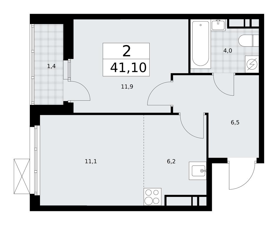 1-BD Apartment Sale, 41.1 sq. m. at Buninskie Kvartaly, Akademika Semyonova Street, 22, Moscow, Russia #2 1-BD Apartment Sale, 41.1 sq. m. at Buninskie Kvartaly, Akademika Semyonova Street, 22, Moscow, Russia #2