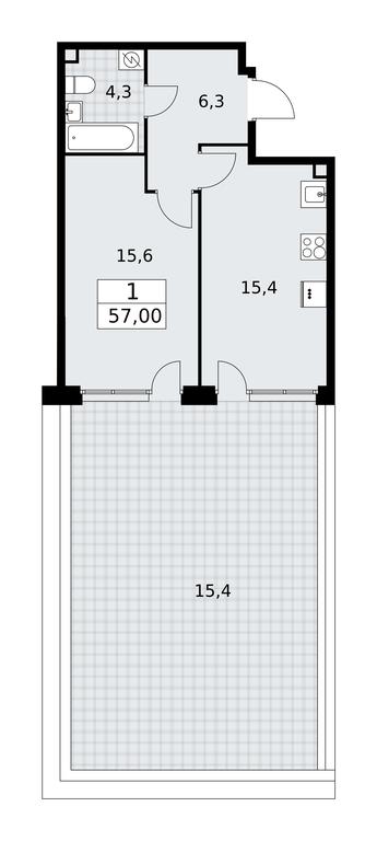 Apartment Sale, 57平方米 at Buninskie Kvartaly, Akademika Semyonova Street, 22, Moscow, Russia #2 Apartment Sale, 57平方米 at Buninskie Kvartaly, Akademika Semyonova Street, 22, Moscow, Russia #2